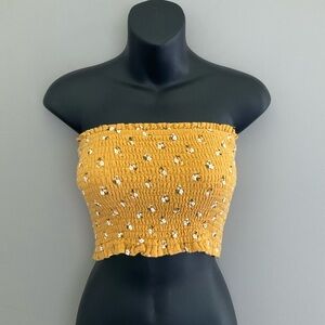 Lulu’s, mustard crop-top